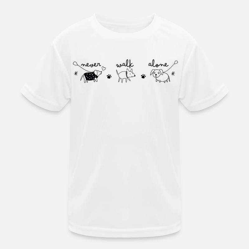never walk alone - Kids Functional T-Shirt - white