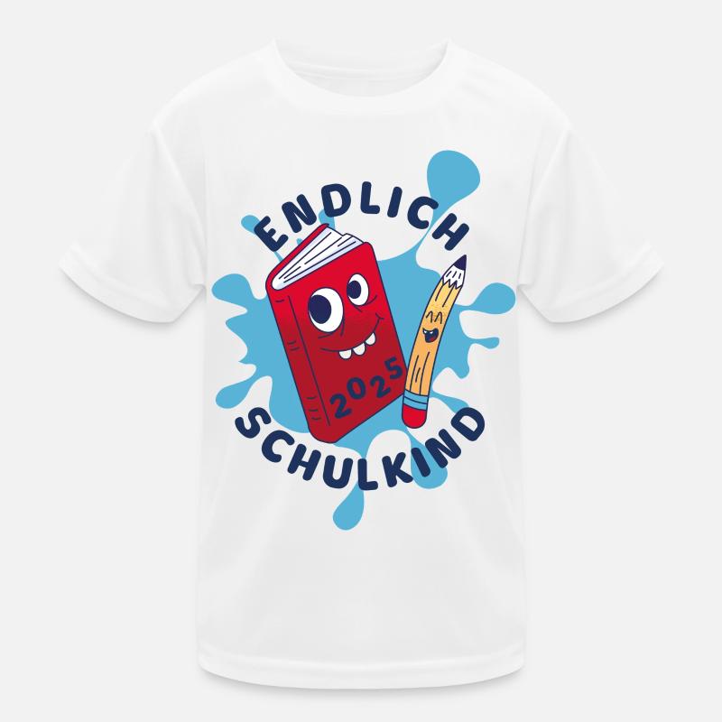 Endlich Schulkind 2025 - Geschenk zur Einschulung Kinder Funktions-T-Shirt