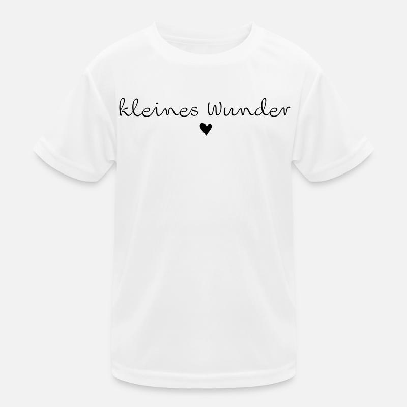 Kleines Wunder - Kinder Funktions-T-Shirt - Weiß
