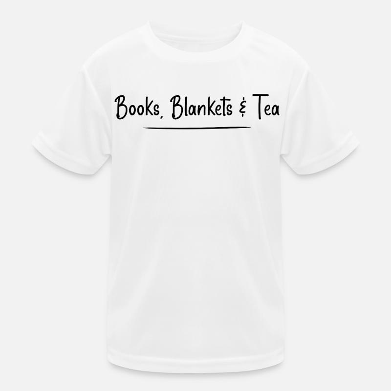 Bücher, Decken und Tee Kinder Funktions-T-Shirt