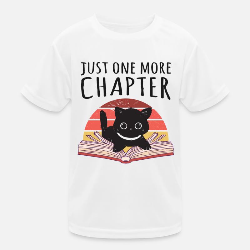 Just one more chapter Bookworm Cat Kinder Funktions-T-Shirt