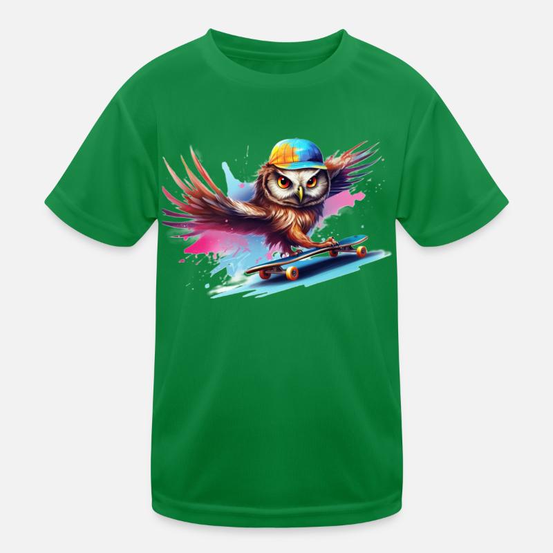 Lustige Eule Kinder Funktions-T-Shirt