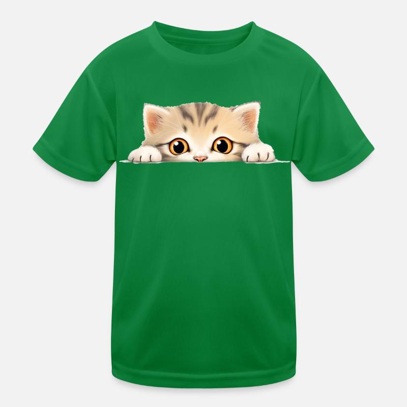 Chat mignon T-shirt sport Enfant