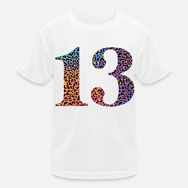 13. Geburtstag Leopard Kinder Funktions-T-Shirt