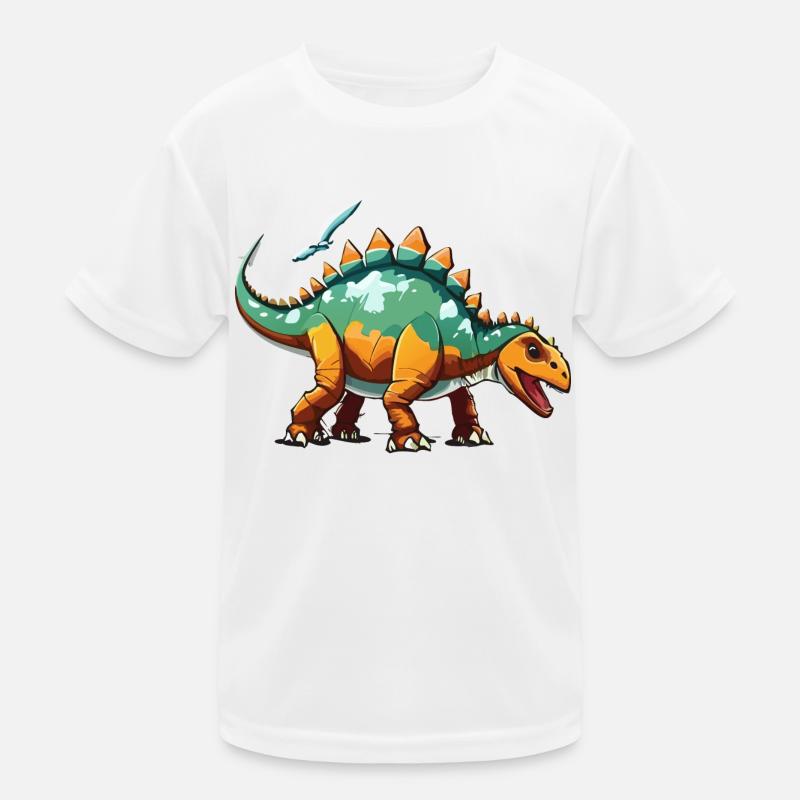 Friendly Stegosaurus Kids Functional T-Shirt