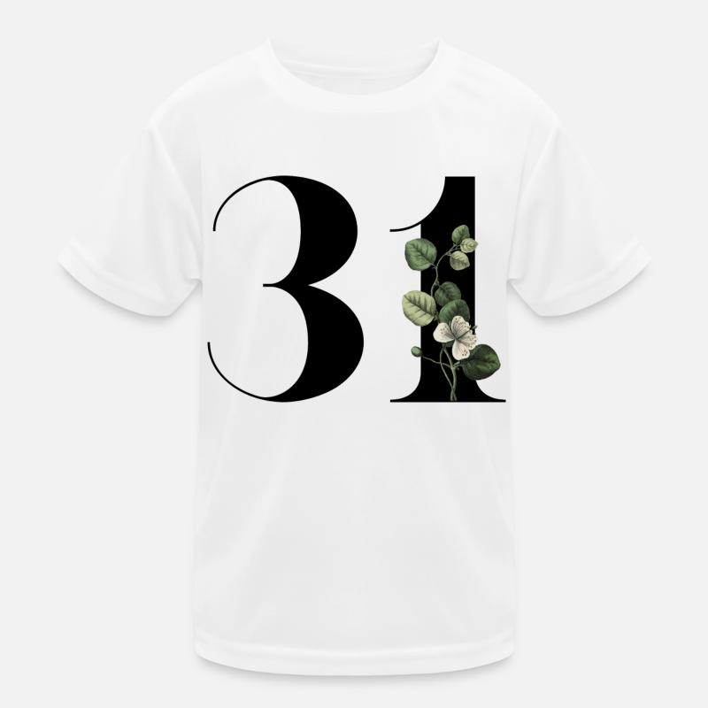 Nummer 31 Blumengrün - 31. Blumengeburtstag Kinder Funktions-T-Shirt