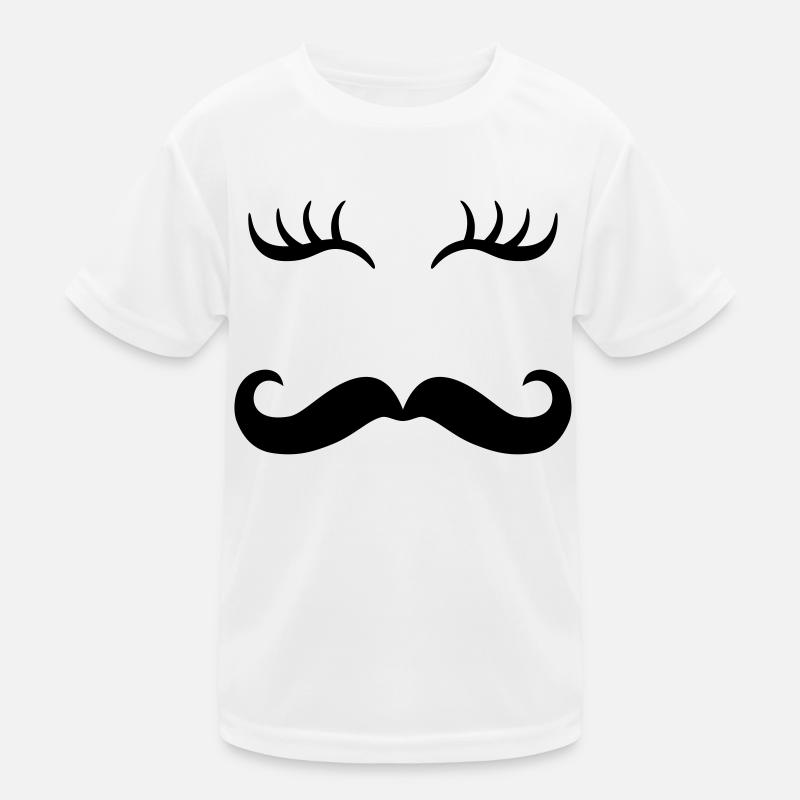 Moustache et cils T-shirt sport Enfant