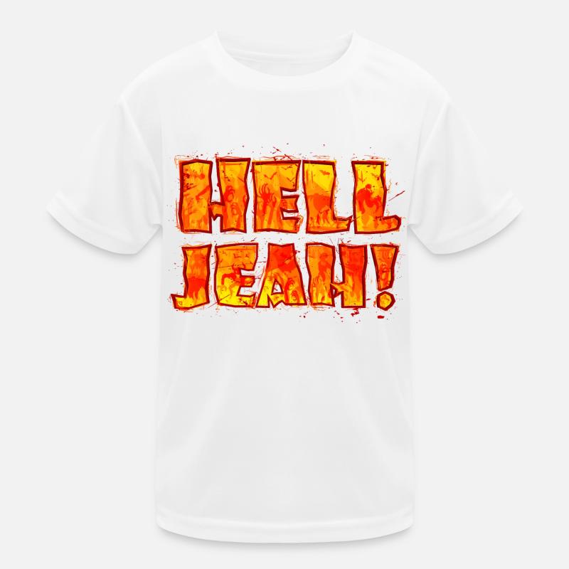Hell Jeah! (lettering) Kids Functional T-Shirt