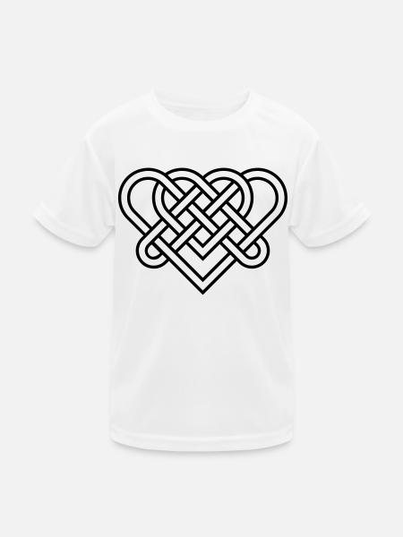 Celtic heart - Kids Functional T-Shirt - white
