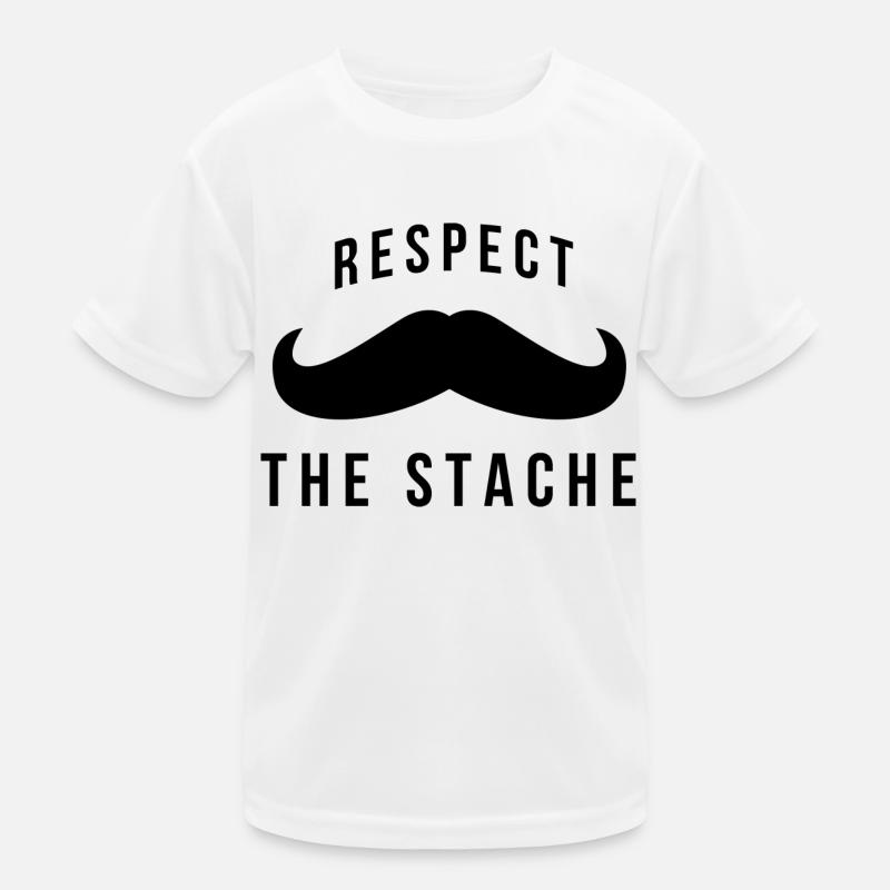 Respect The Stache - mustache mustache beard Kids Functional T-Shirt
