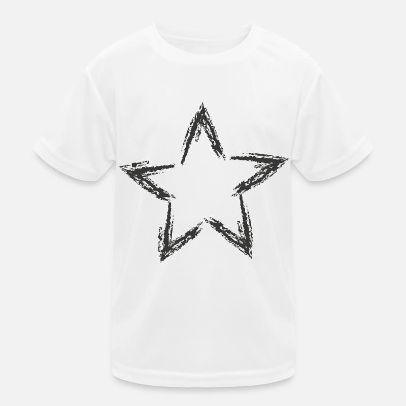 Star Asterisk Sketch Kids Functional T-Shirt