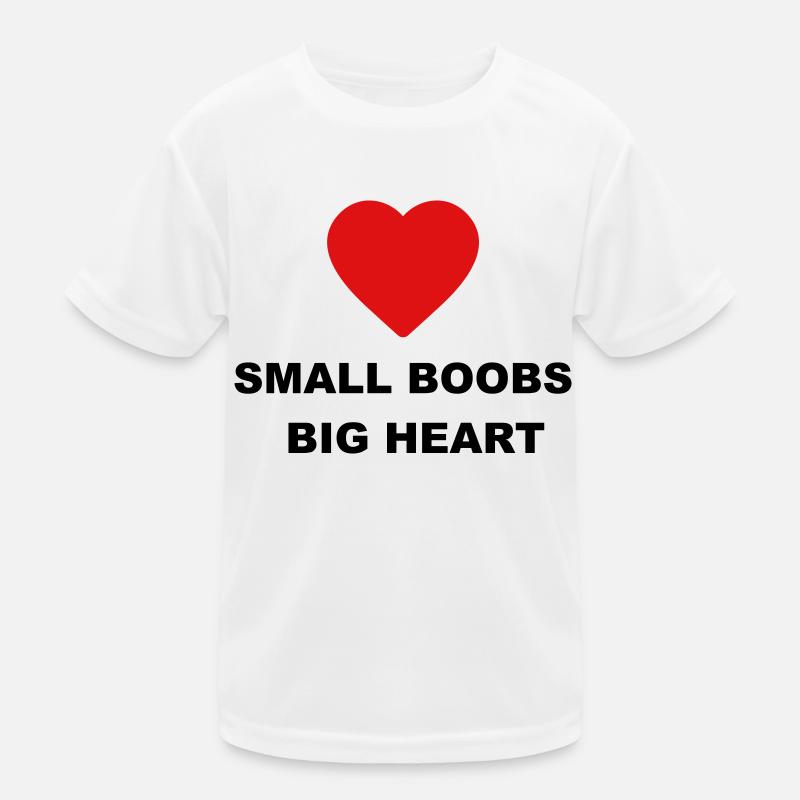 Mignon design « Small Boobs Big Heart » pour vous T-shirt sport Enfant