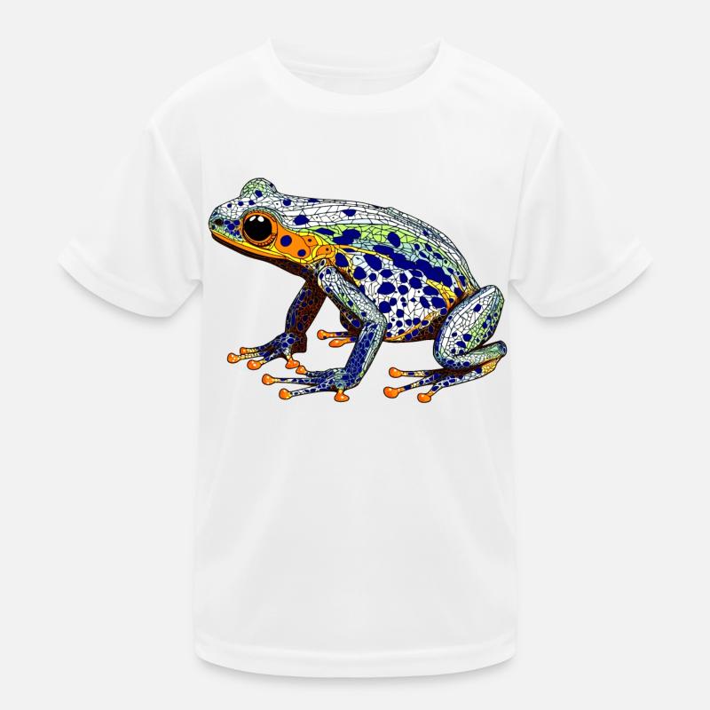 Poison dart frog with a beautiful warning color as an amphibian Kids Functional T-Shirt