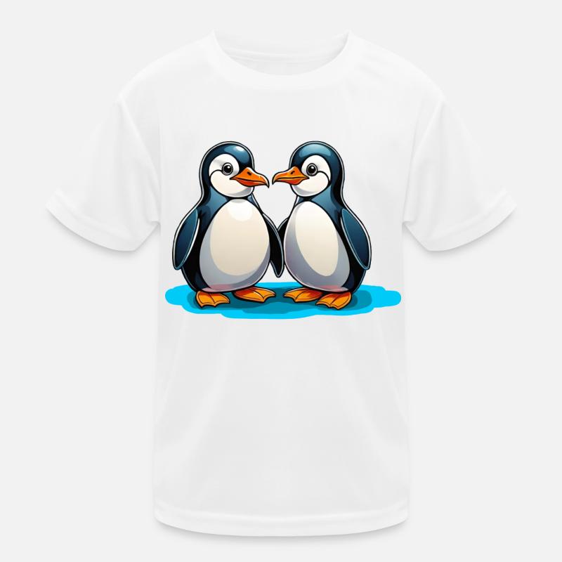 Deux pingouins T-shirt sport Enfant