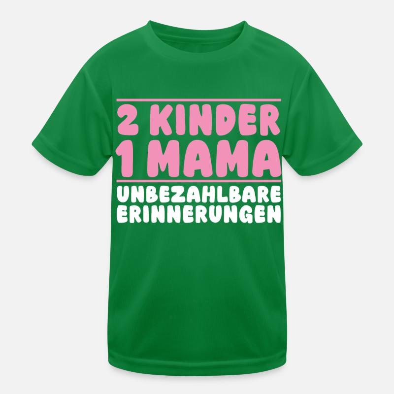 Mama Von 2 Kindern Kinder Funktions-T-Shirt