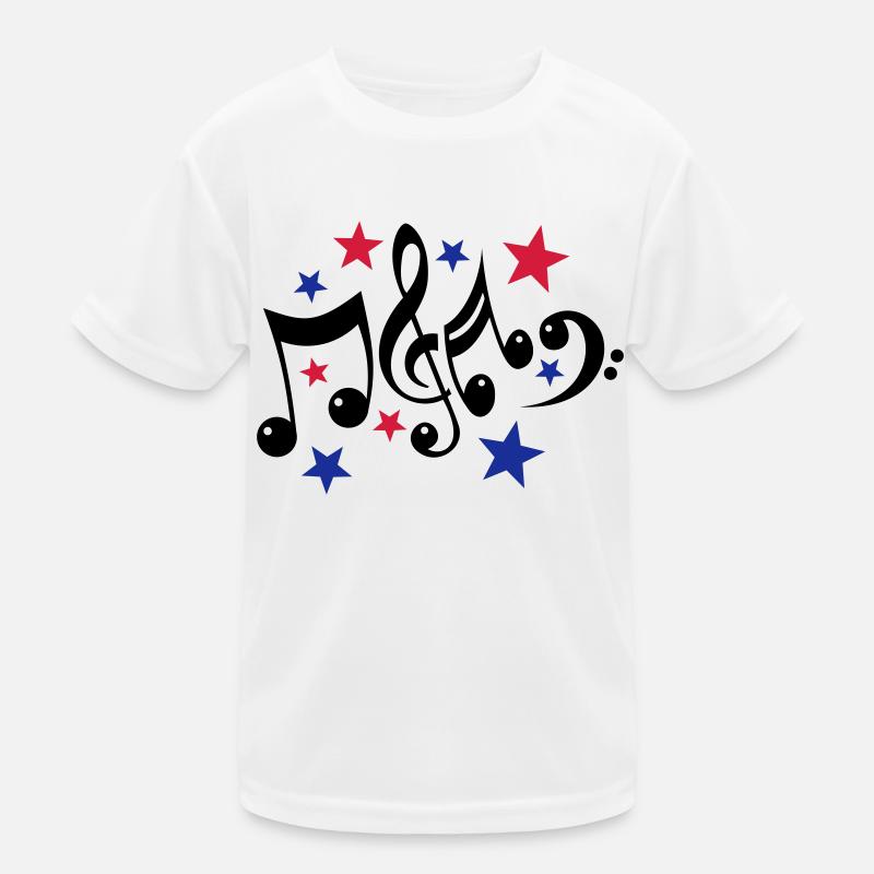Music Notes and Stars 3c Kids Functional T-Shirt