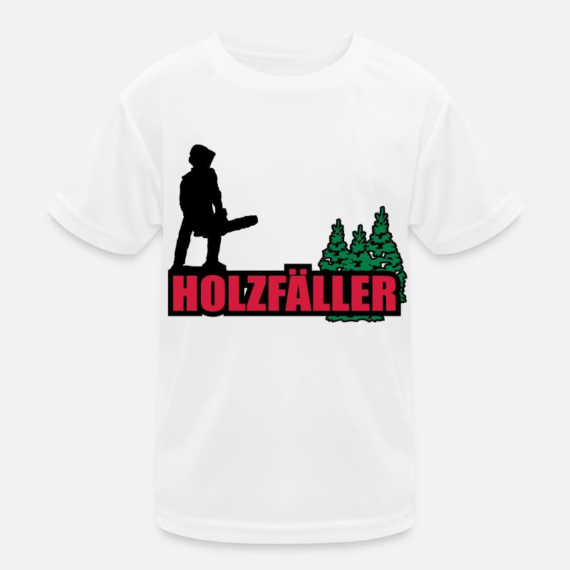 holzfäller Kinder Funktions-T-Shirt
