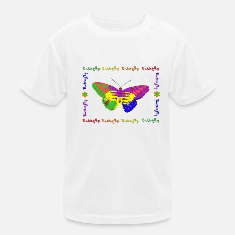 Rainbow - Butterfly Kids Functional T-Shirt