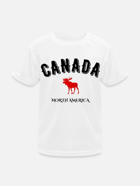 Canada north america - Kids Functional T-Shirt - white - Front