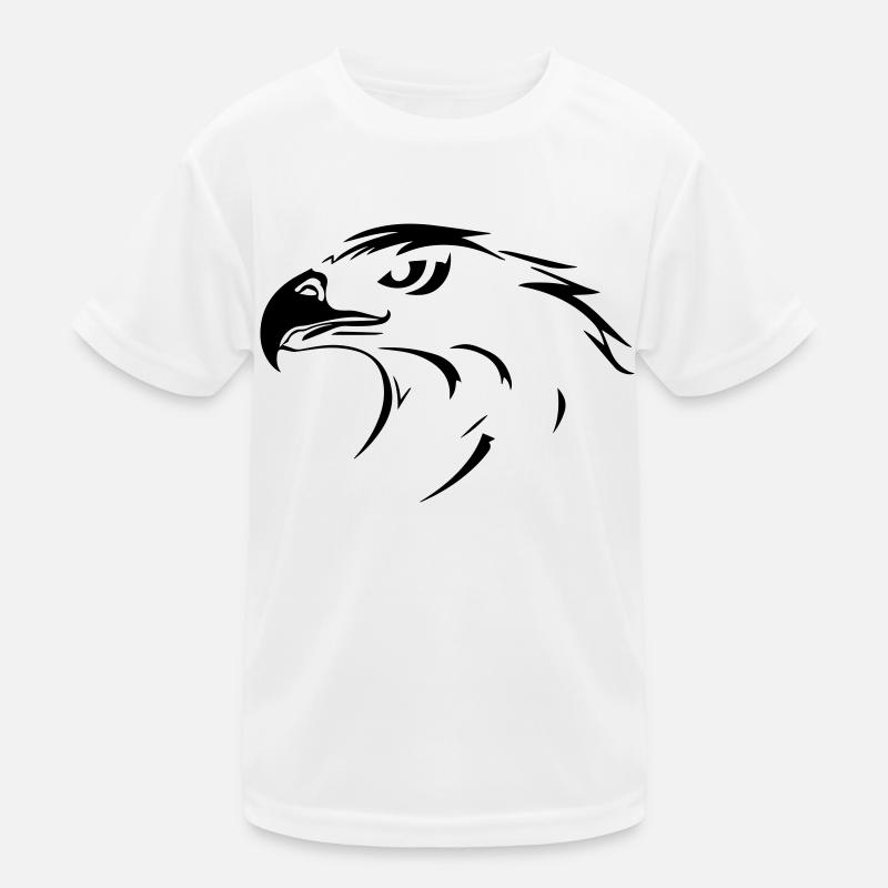 Eagle head in profile on one side Kids Functional T-Shirt