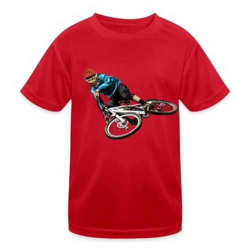 Mountainbiker - Kinder Funktions-T-Shirt