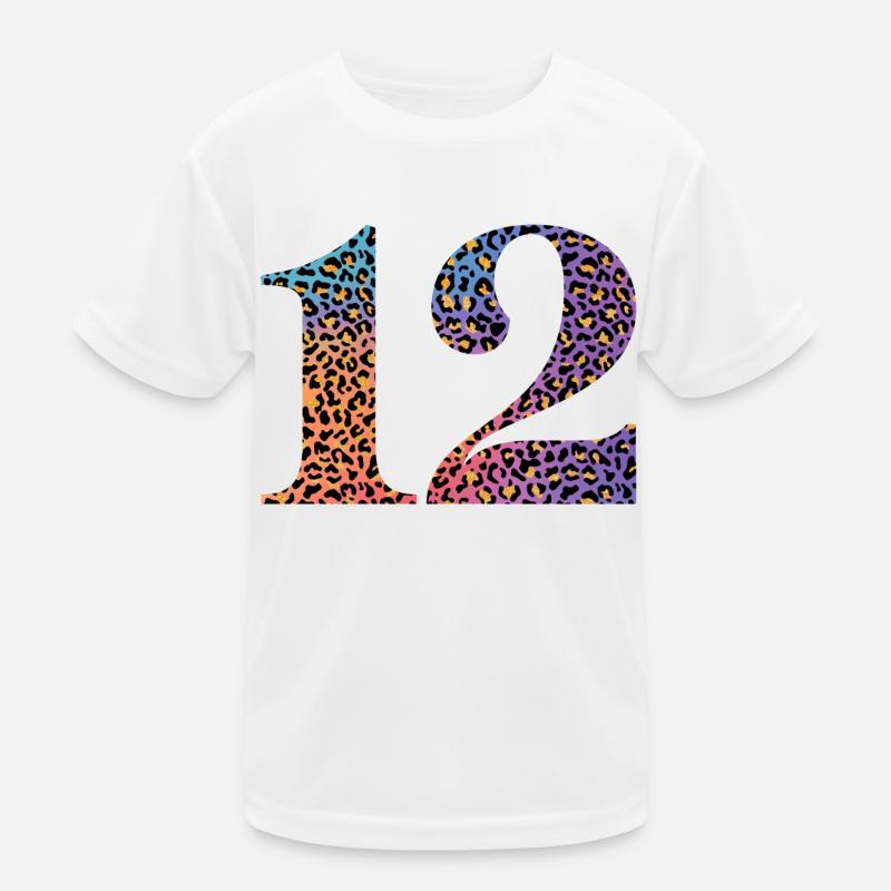 12e anniversaire léopard T-shirt sport Enfant