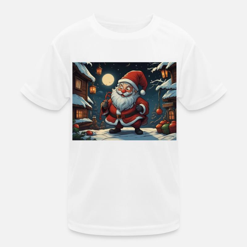 Weihnachtsmann Kinder Funktions-T-Shirt