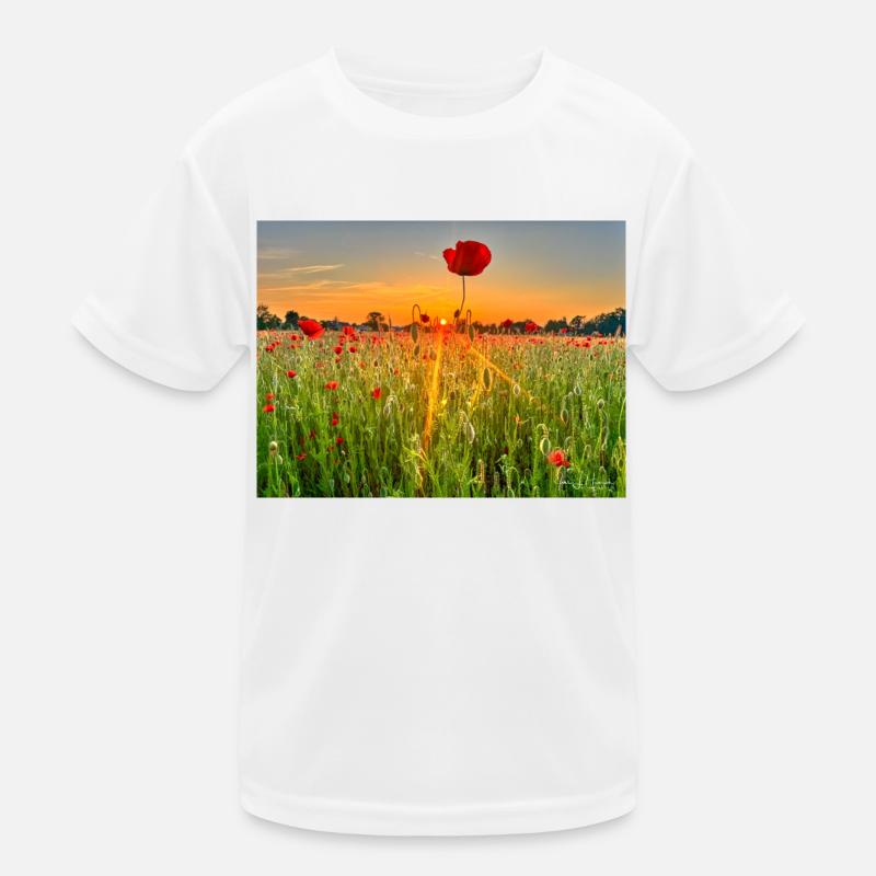 Mohnfeld Wolfsburg Kinder Funktions-T-Shirt