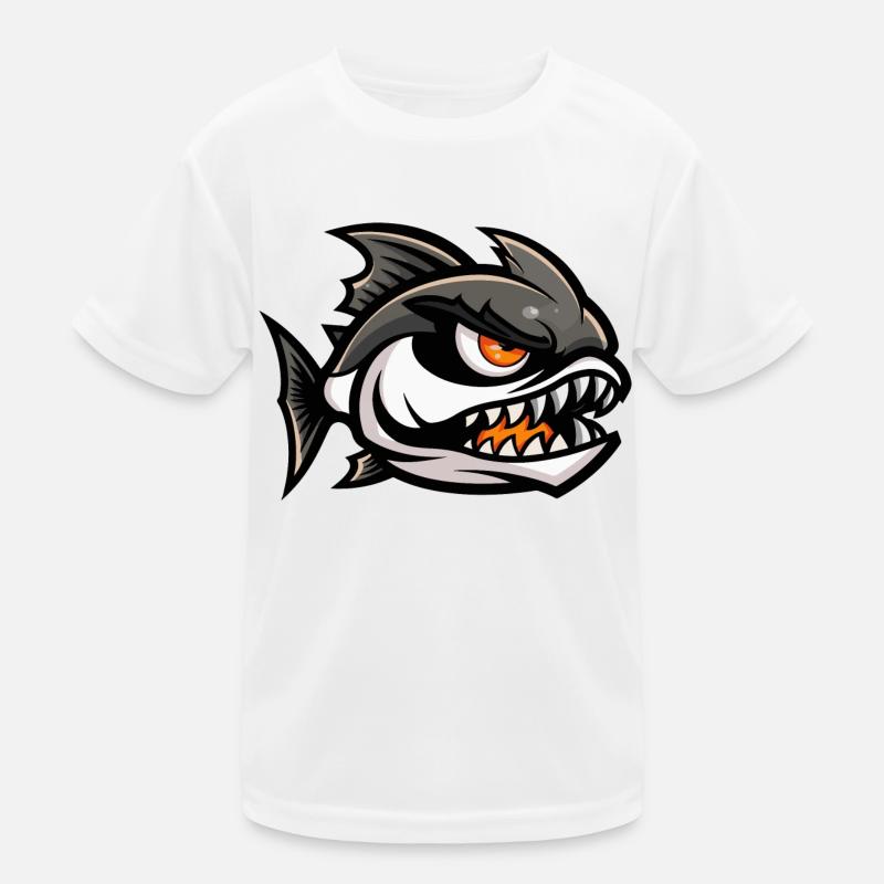 Bande dessinée Piranha Fish T-shirt sport Enfant