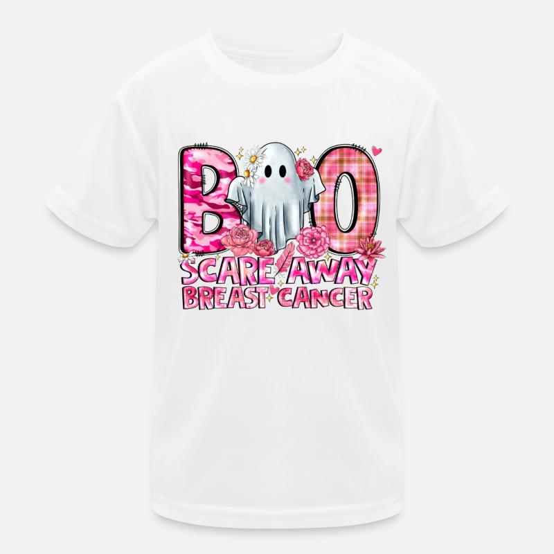 Boo verscheucht Brustkrebs Kinder Funktions-T-Shirt