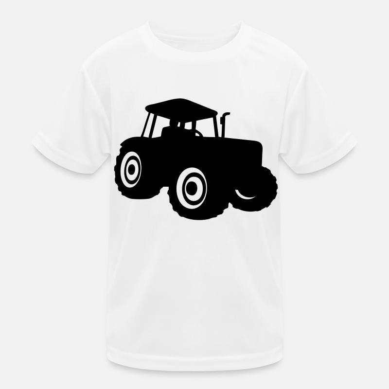 traktor - Kinder Funktions-T-Shirt - Weiß