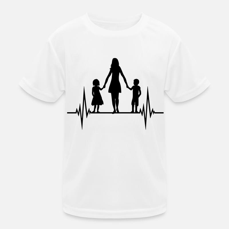 Frequenz Mama Kinder - Kinder Funktions-T-Shirt - Weiß