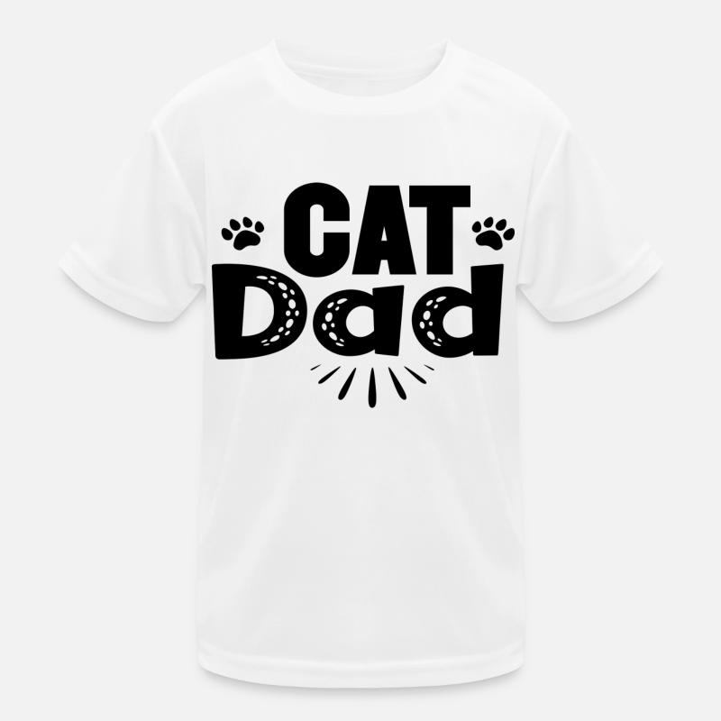 Cat Dad Kinder Funktions-T-Shirt