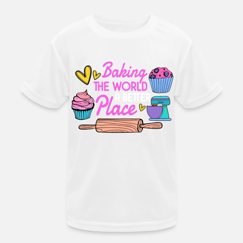 Baking Baker Baker Bakery Confectionery Cake - Kids Functional T-Shirt - white