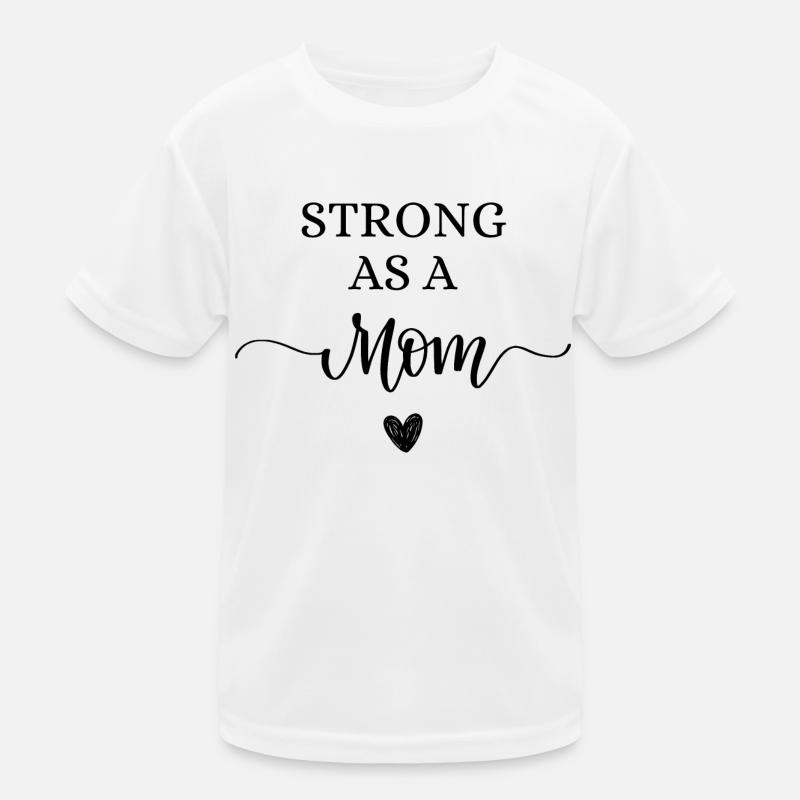 Stark als Mutter Kinder Funktions-T-Shirt