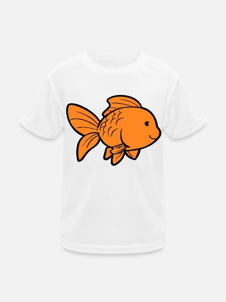 Poisson Poisson Rouge - T-shirt sport Enfant - blanc - Devant