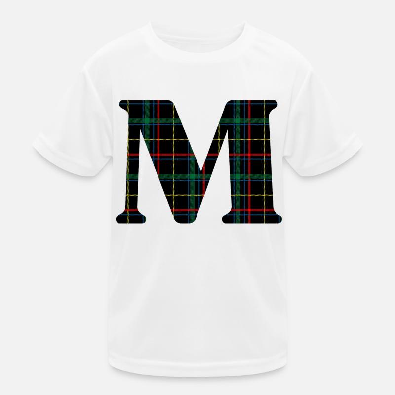Monogramme m tartan écossais T-shirt sport Enfant