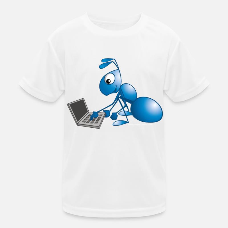 Ant with Laptop T-shirt sport Enfant