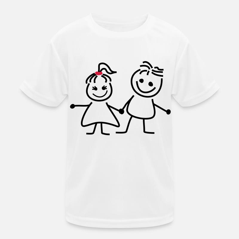 gret und fred - Kinder Funktions-T-Shirt - Weiß