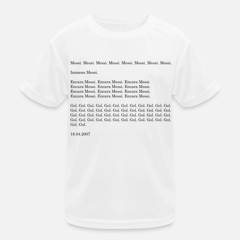 Encara Messi - Kinder Funktions-T-Shirt - Weiß