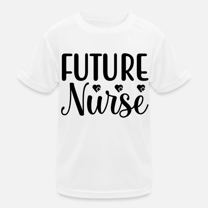 Future Nurse - Kinder Funktions-T-Shirt - Weiß