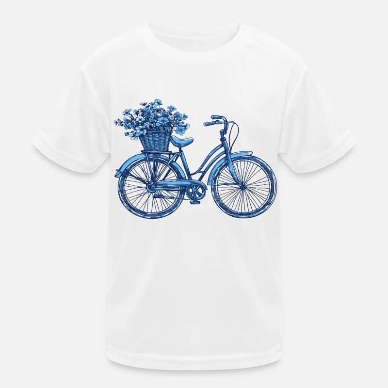 Vélo avec panier de fleurs T-shirt sport Enfant