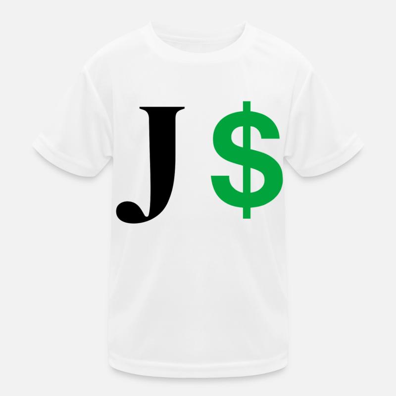 Buchstabe j Dollar Kinder Funktions-T-Shirt