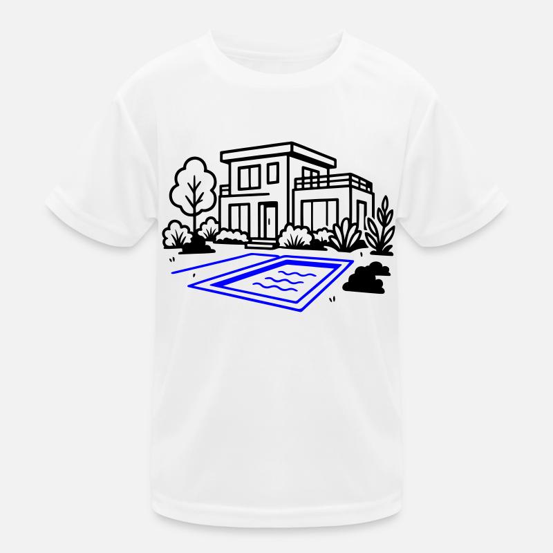 House Villa House Construction Kids Functional T-Shirt