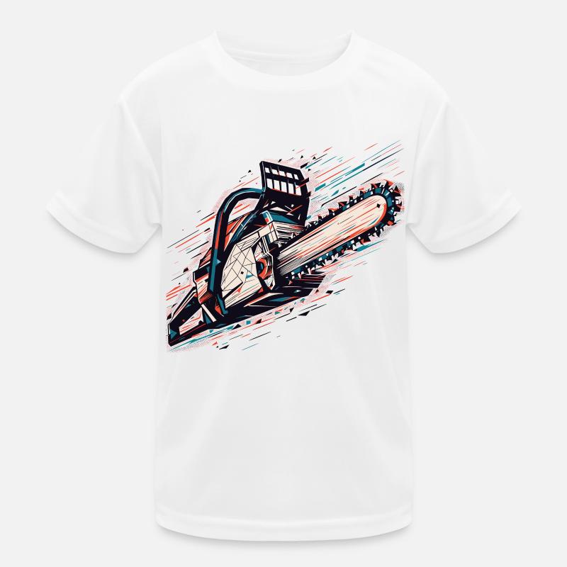 Tronçonneuse polygonale vectorielle T-shirt sport Enfant