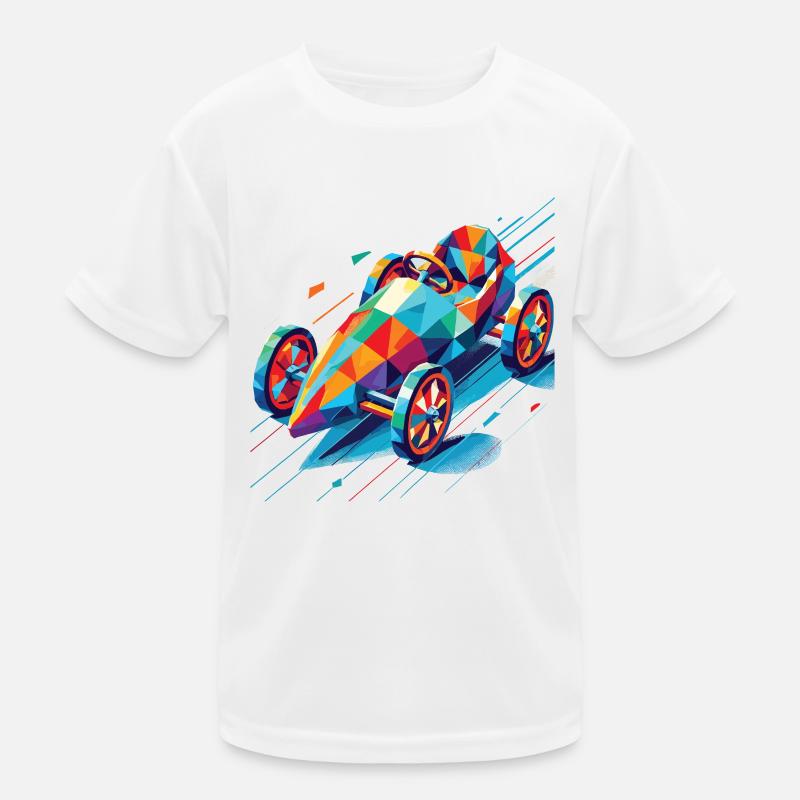 Boîte à savon colorée Retro Polygon racer T-shirt sport Enfant