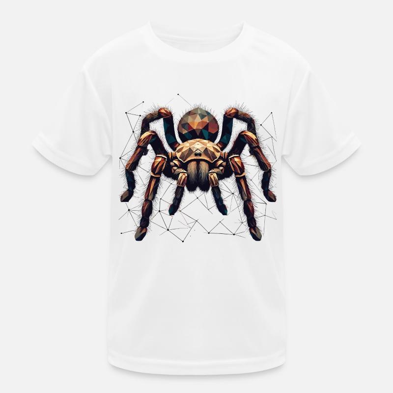 Tarantula Large Spider Polygon Art Kids Functional T-Shirt