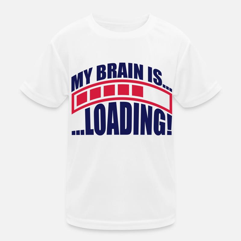 my_brain_is_loading_f2 Kids Functional T-Shirt