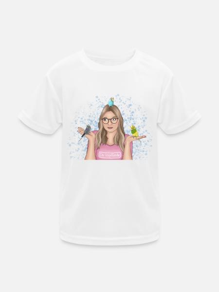 "Die Vogelfamilie" Merch - Kinder Funktions-T-Shirt - Weiß