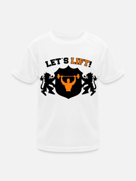 bodybuilding lets lift 2 - Kinder Funktions-T-Shirt - Weiß - Vorne